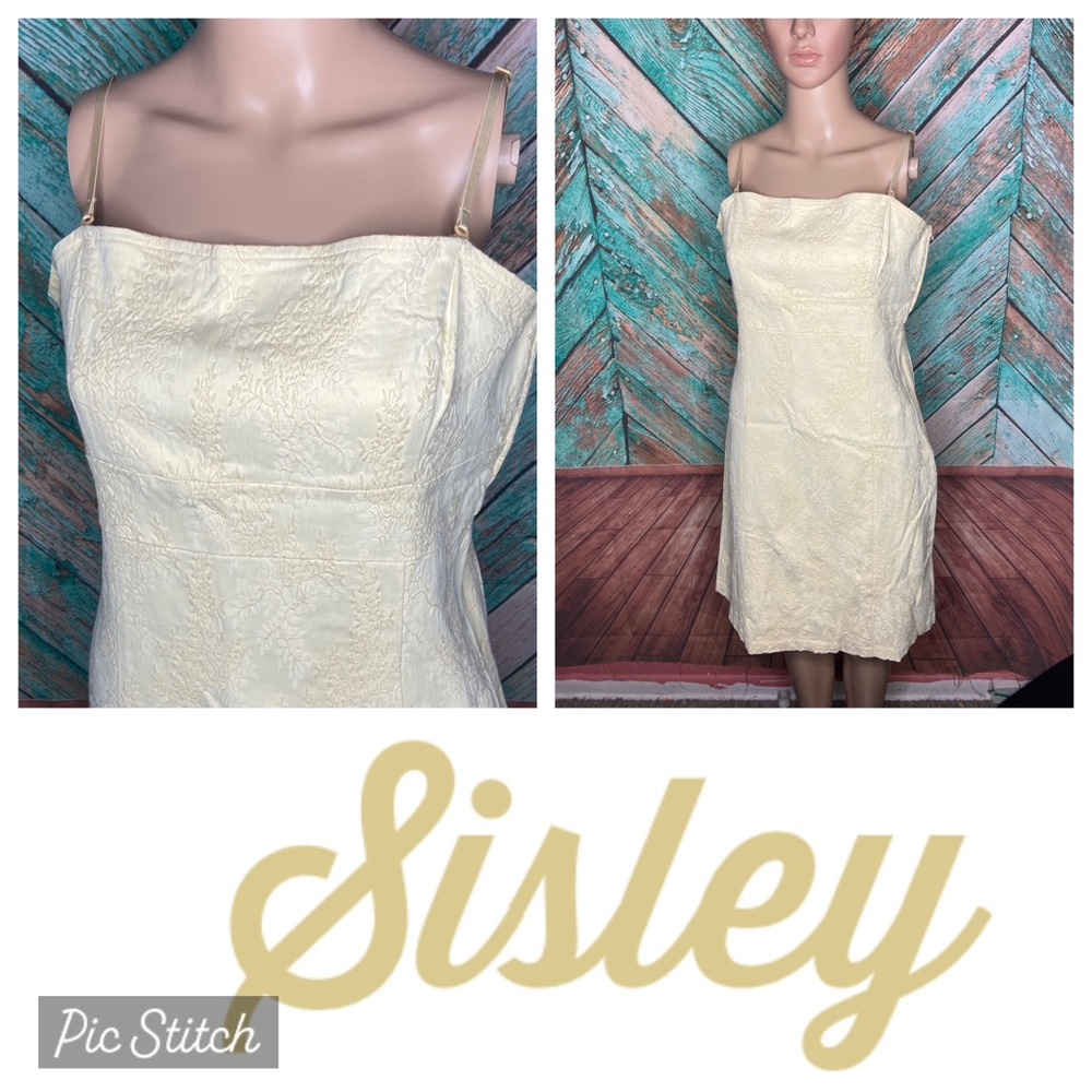 Sisley Made In Italy Brocade Cotton Viscose Mini Dress